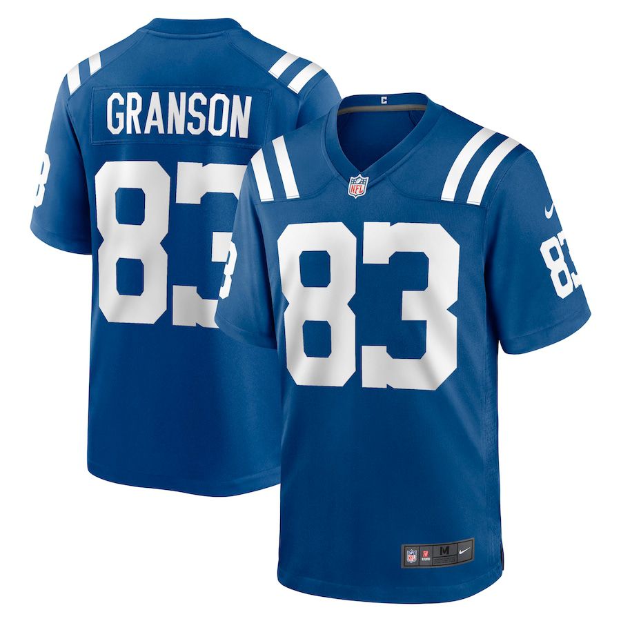 Men Indianapolis Colts #83 Kylen Granson Nike Royal Game NFL Jersey